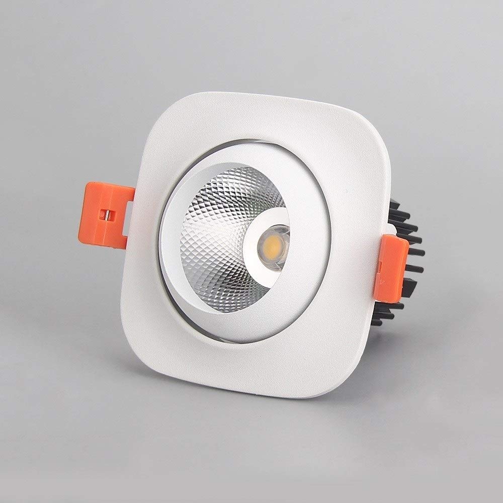 Lampy zewnętrzne 8 W obrotowy reflektor sufitowy LED Nordic lampy do zabudowy i regulowanych lamp punktowych komercyjne oświetlenie dekoracyjne lampa panelowa energooszczędne oświetlenie wewnętrzne