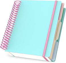 Notebook A5 Lines – Spiral Notebook 16.2 x 20.5 cm – 90GSM Ruled Notebook A5 – Blue Lake Notepad – 120 Sheets/240 Pages Personal Diary – Notebook with Soft Cover and Spiral