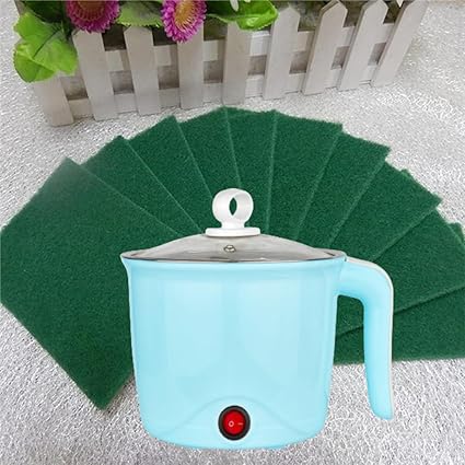 DOXONZ Mini Electric Cooker Steamer Cook Pots for Noodles/Hot Pot/Rice Porridge for Home, Office and Travel with Scrob Pads