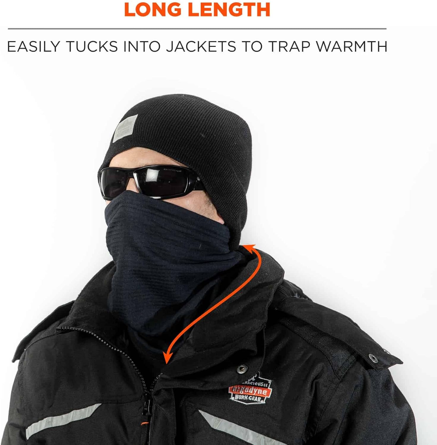 Ergodyne N-Ferno 6962 FR Neck Gaiter, NFPA 70E/ NFPA 2112, Black