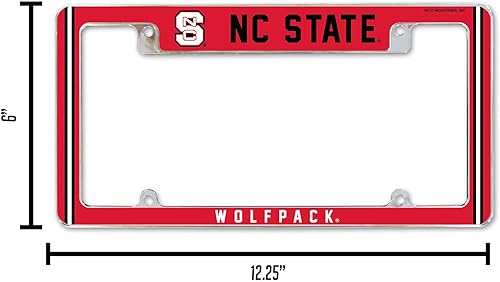 Miniatura 296 de Rico Industries NCAA Classic 12" x 6" Chrome All Over Automotive License Plate Frame for Car/Truck/SUV