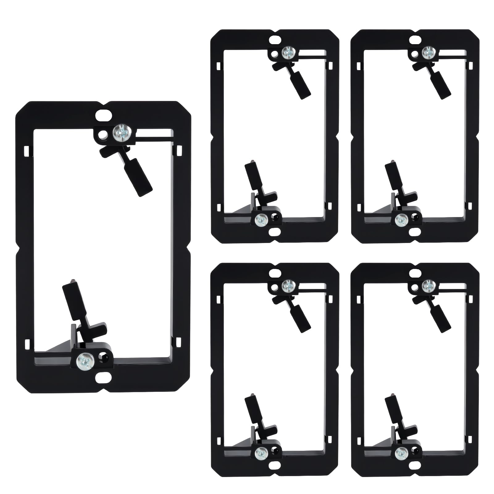5 PCS Low Voltage Mounting Bracket, Black, Low Voltage Box