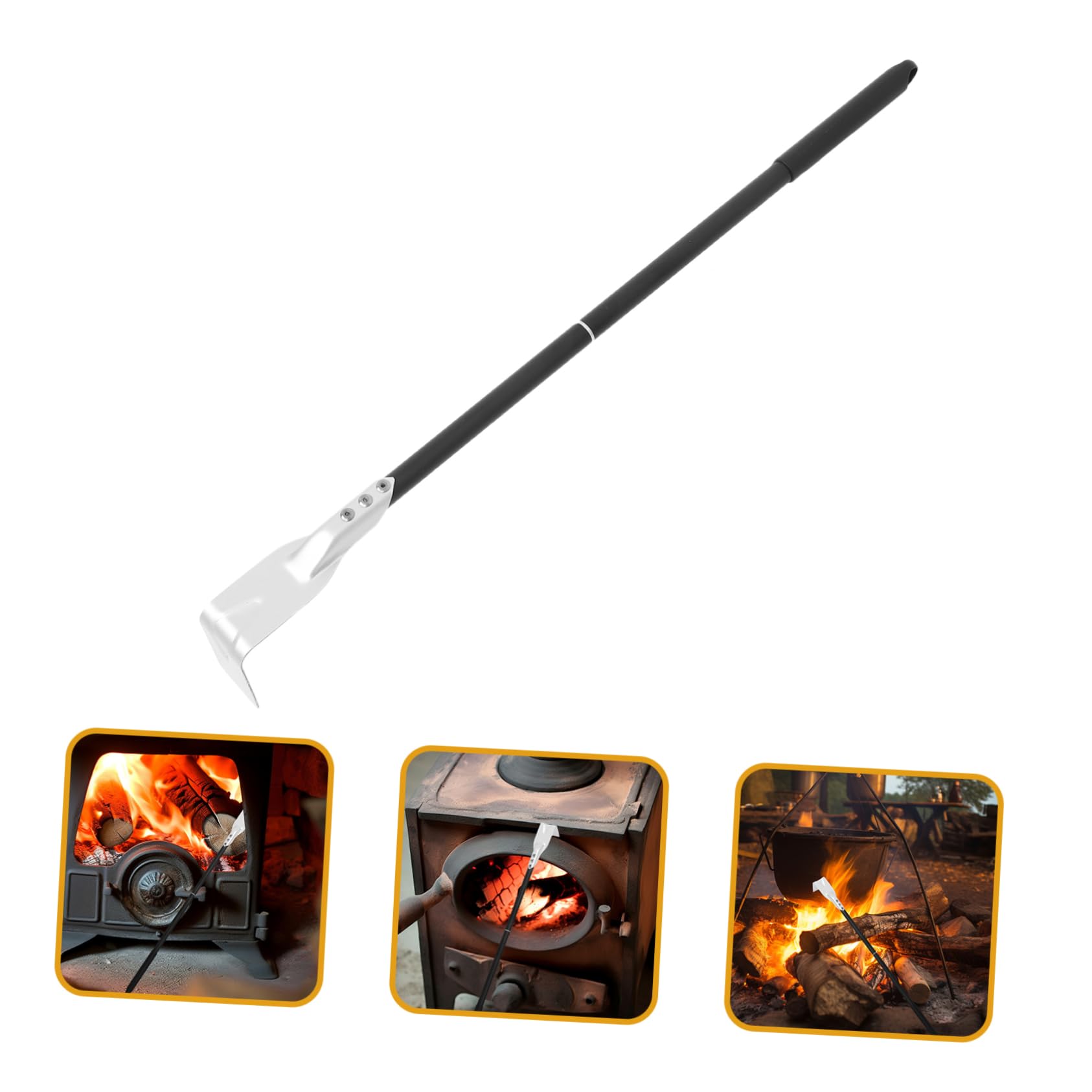 JECOMPRIS Charcoal Ash Tool Detachable BBQ Cleaner with Ergonomic Handle for Pizza Oven and Grill Lightweight Household Ash Cleaning Tool for Fireplaces and Outdoor Cooking