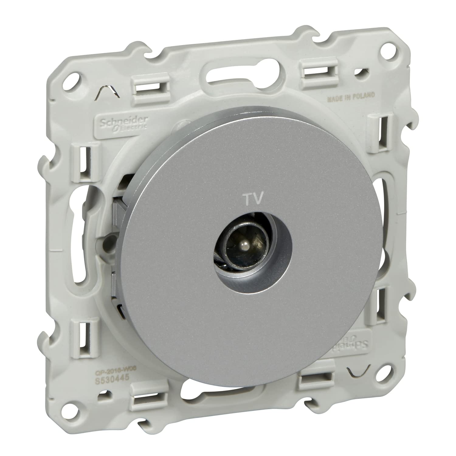 Schneider Electric Odace S530445 TV Socket Aluminium