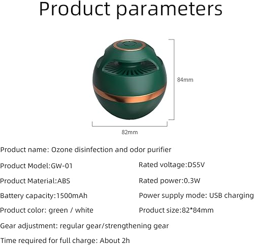 Miniatura 6 de Desodorizador USB para nevera, desodorante recargable para refrigerador, ambientador de aire para refrigerador, eliminador de olores para