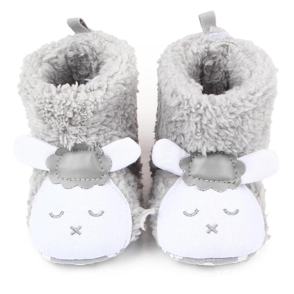 CLUB BOLLYWOODCute Cartoon Animal Unisex Kids Fleece Shoes Baby Gray for 6-8 months | Baby Shoes | Clothing Shoes & Accessories | Baby & Toddler Clothing
