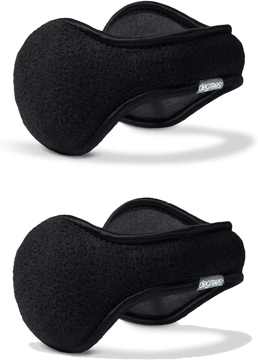 180s Fleece Behind-the-Head Earmuffs (Black, 2)