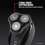 Remington Balder Head Shaver 3 Dual-Track Cutting Heads Multi-Directional Pivot 45 Minute Run Time 100 Percent Waterproof Complete Grooming Kit with Beard Trimmer Nose and Ear Trimmer