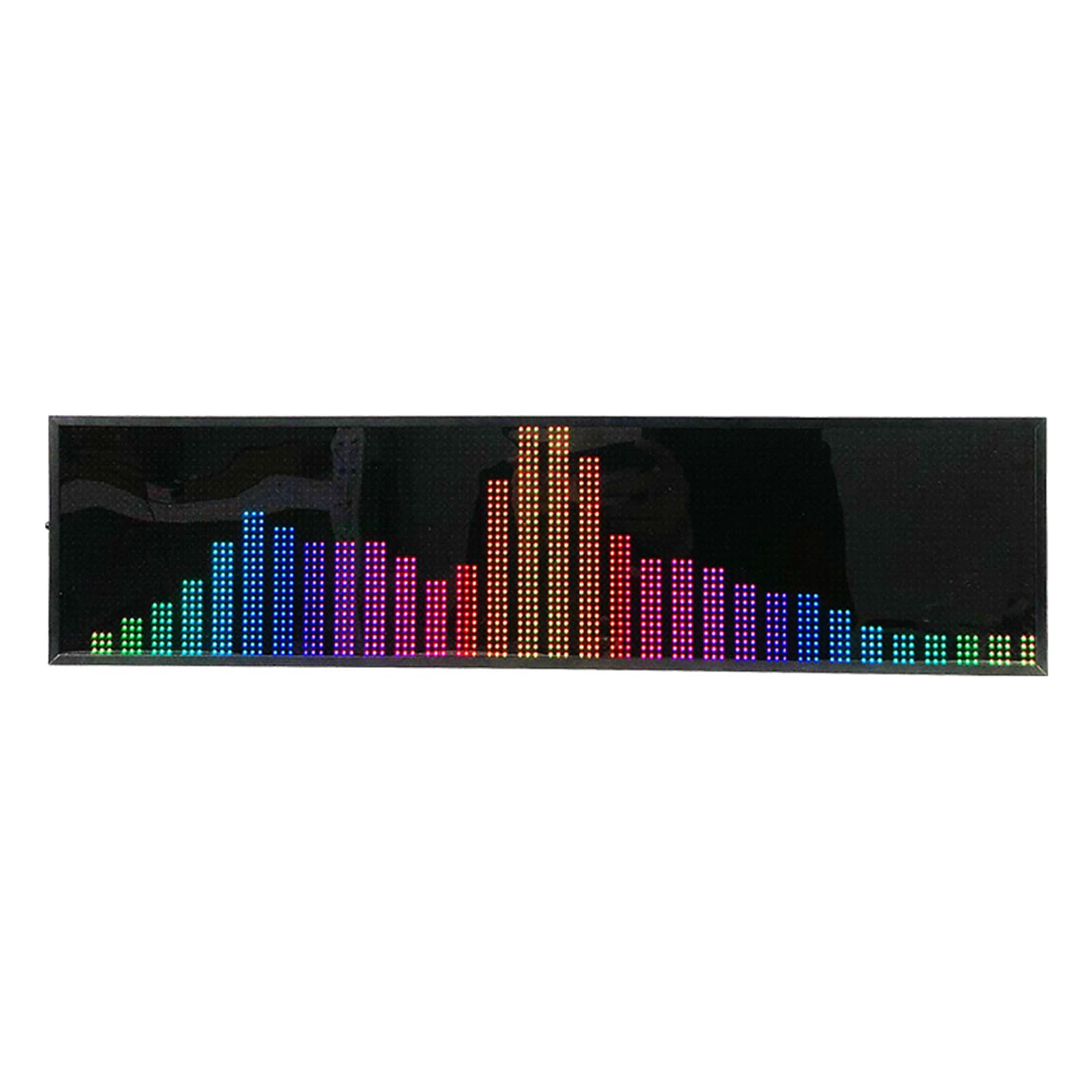 Analizador de espectro de audio digital con indicador de nivel de música y control de voz