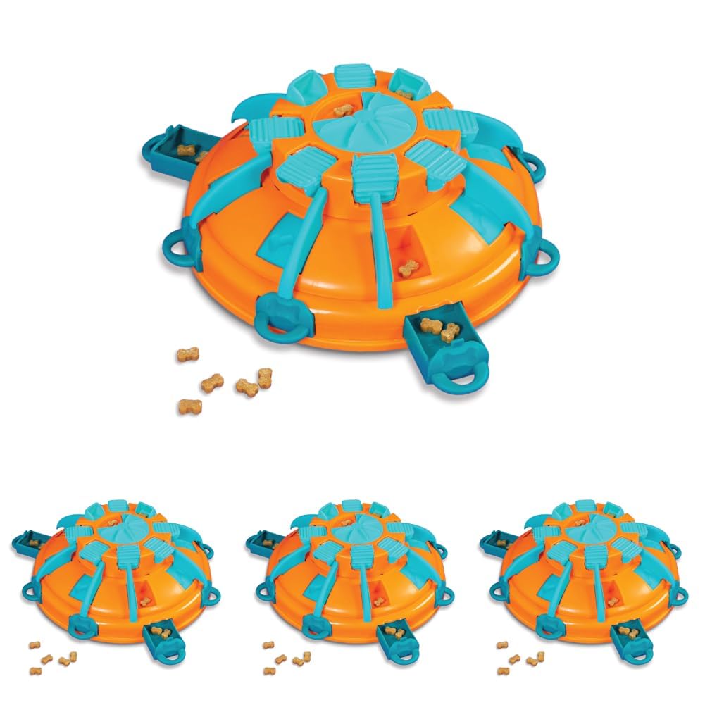 Outward Hound Nina Ottosson Tower of Treats Dog Toy Treat Puzzle, 12.5", 1 Count (Pack of 4)