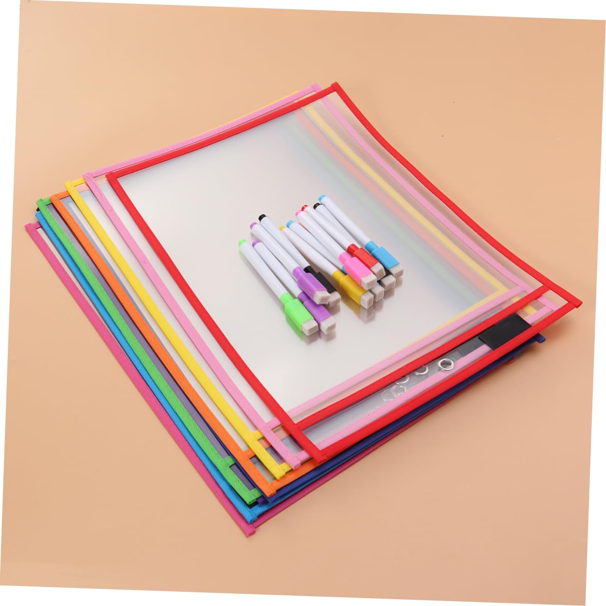 jojofuny Tasca Cancellabile Secco Riutilizzabile Borsa Portaoggetti in Pvc Trasparente Materiale Didattico Per Ragazzo Ragazza Ragazza Accessori Scolastici Pastelli e Moduli Di Studio