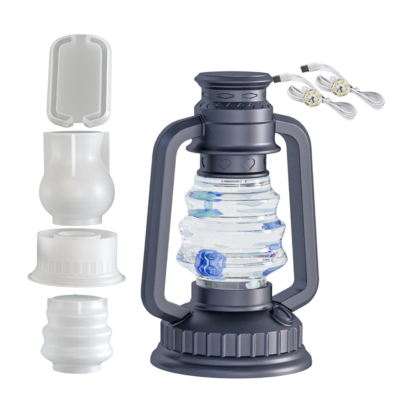 Moules en résine époxy antiadhésifs pour lampes de camping DIY