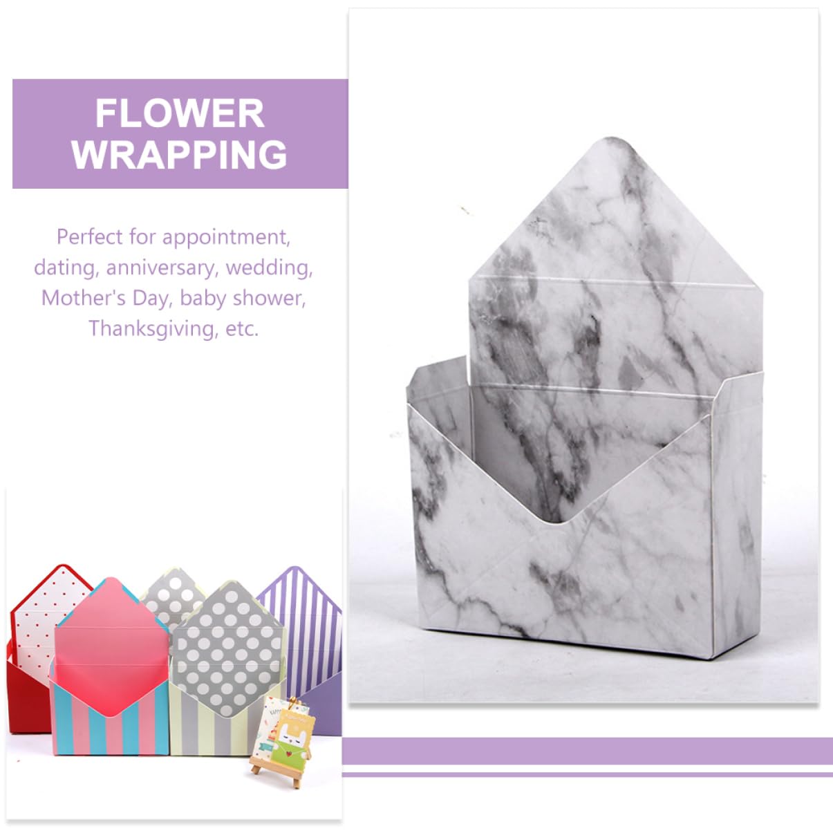 FOMIYES 2 Juegos Caja De Flores Decoración De Flores Alambre Floral Decoración Casa Cajas Plegables Soporte Para Envolver Material De Embalaje De Papel 10 Uds * 2