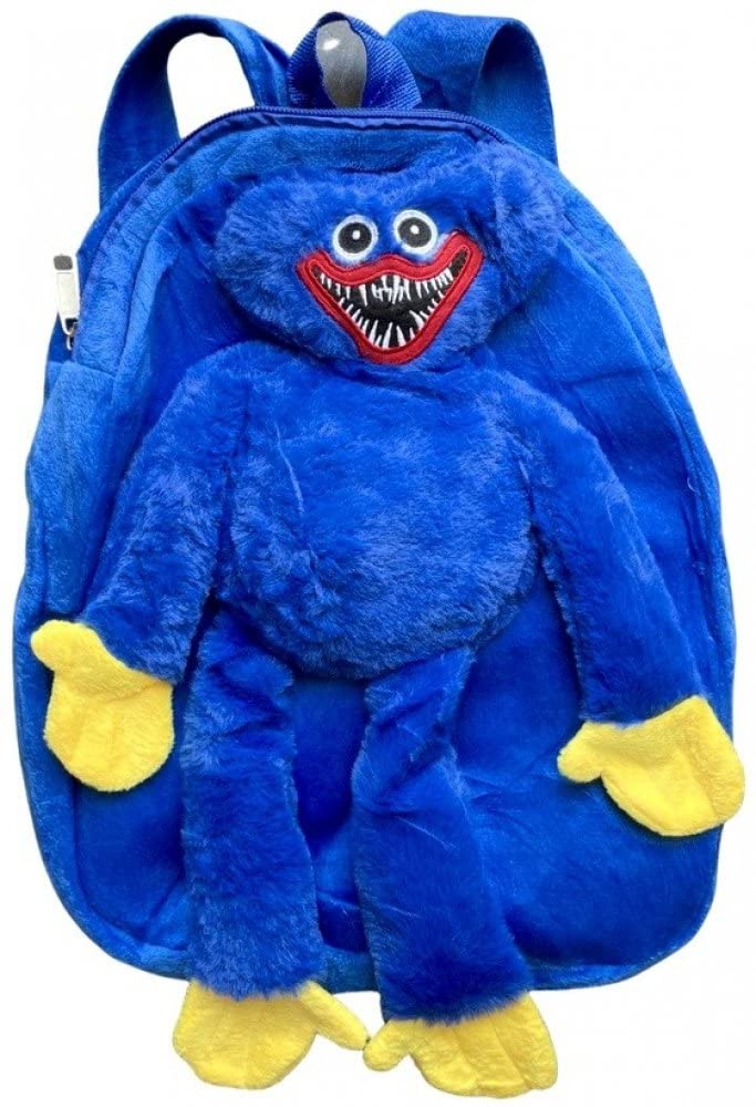 S&N- Huggy Wuggy Backpack Plush Toy Bag Soft Stuffed gift (BLUE)