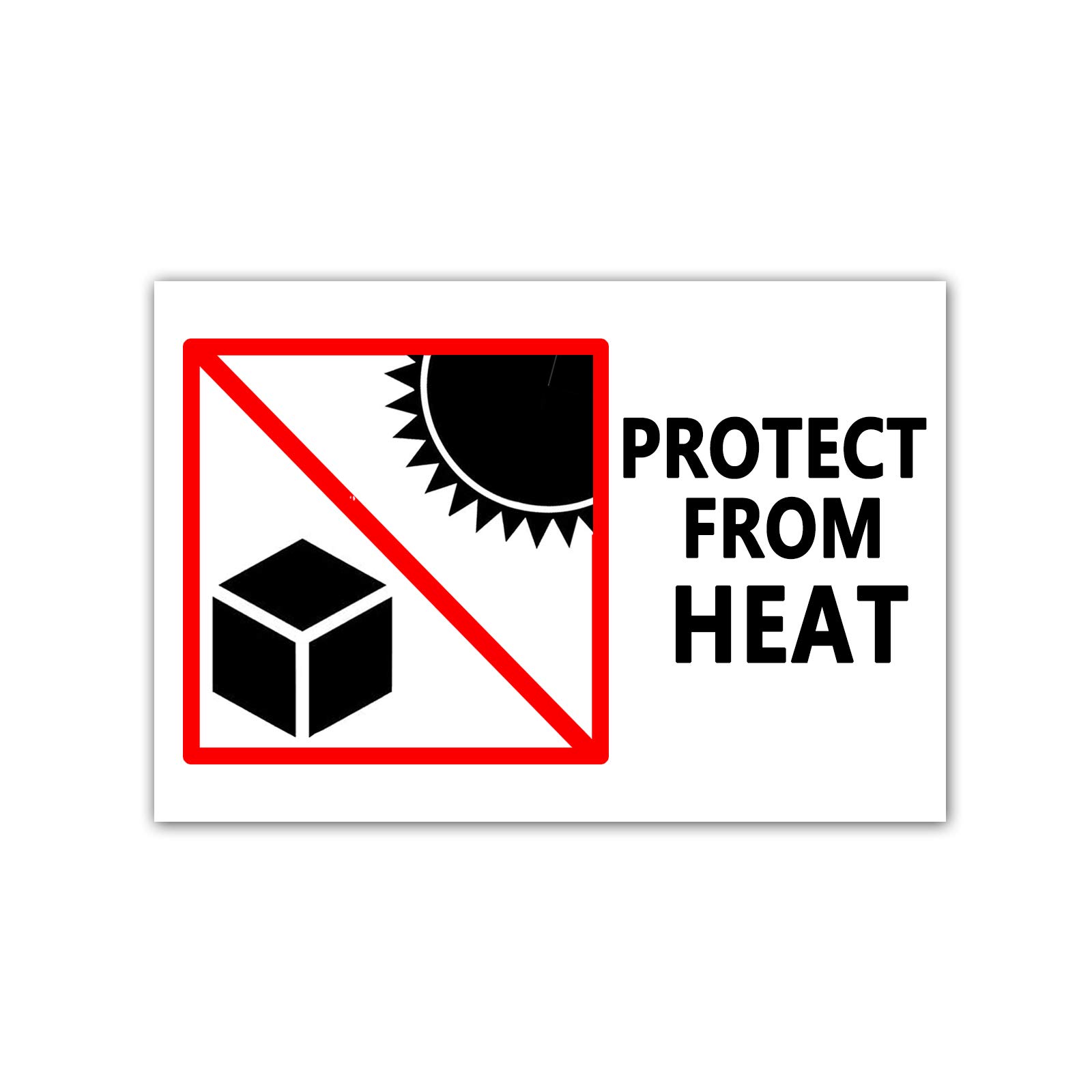 Topabel Top Label Protect From Heat Caution Labels,Shipping Warning Stickers For Package Boxes,2X3 Inch 300 Pcs Per Roll