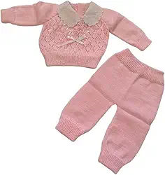 Conjunto Saída de Maternidade Bebê Rescém Nascido Menino Menina Calça e blusa de lã Tricô Tricot