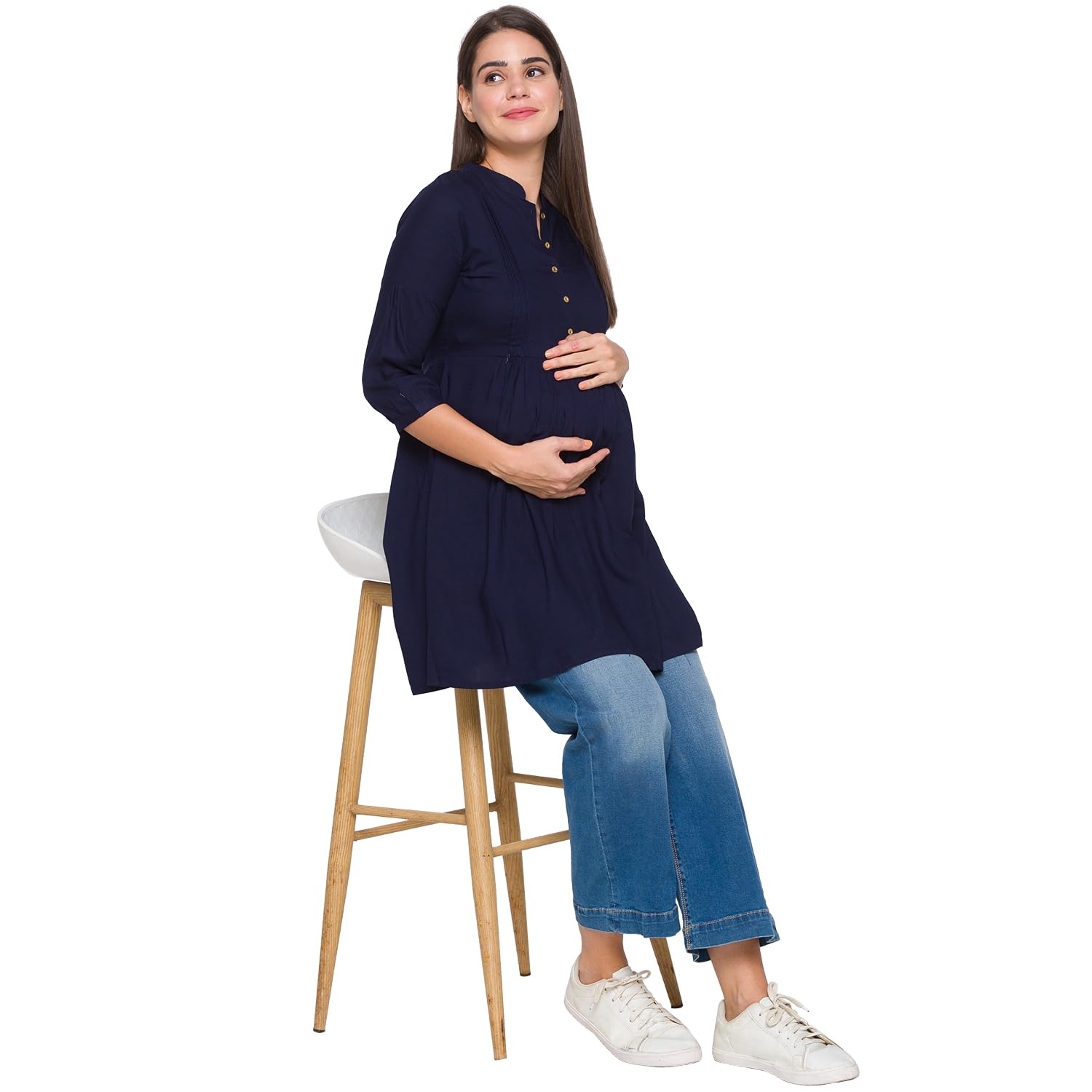AV2 Women Maternity Feeding Tunic Kurti Navy XX-Large 8044 4