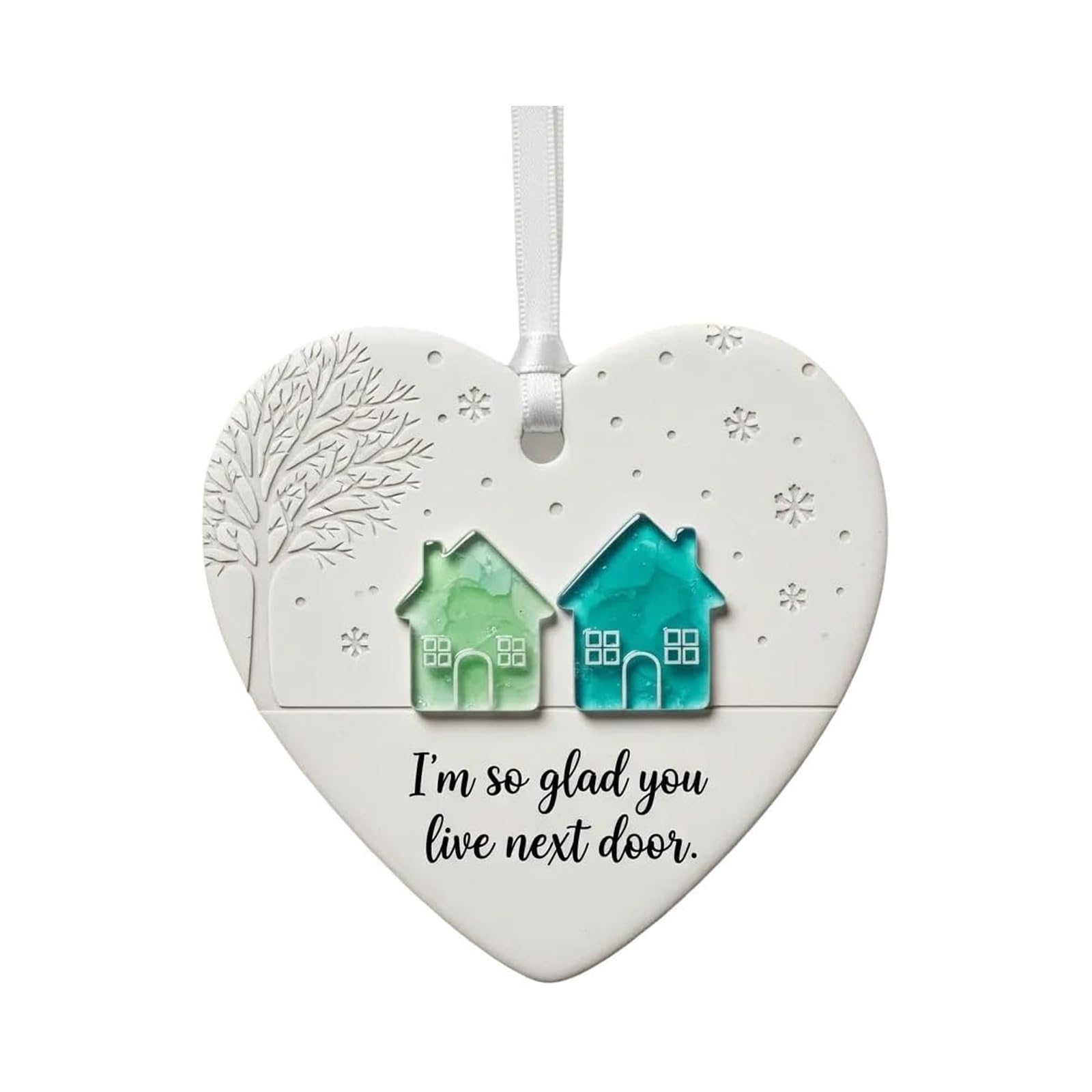 Xjdzineq Functional Acrylic Heart Shape Wall Hanging for Christmas Decorations Housewarming Parties Special Event Neighbor Gift Ornament