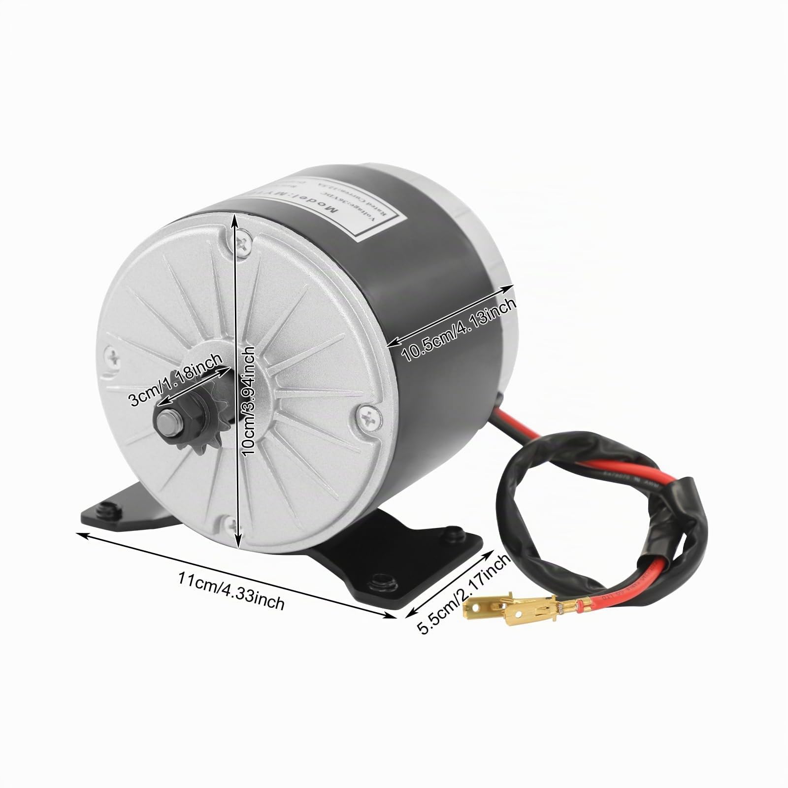 Motore a spazzole, 36 V, 350 W, motore elettrico a magnete permanente, impermeabilità IP54, velocità nominale 2750 giri/min, portata 100 kg, per scooter elettrici, bici elettriche e moto elettriche
