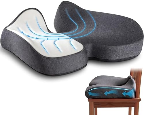 Cojín de asiento para aliviar la presión para estar sentado durante mucho tiempo, para el hogar y la oficina, cojín de espuma viscoelástica extra