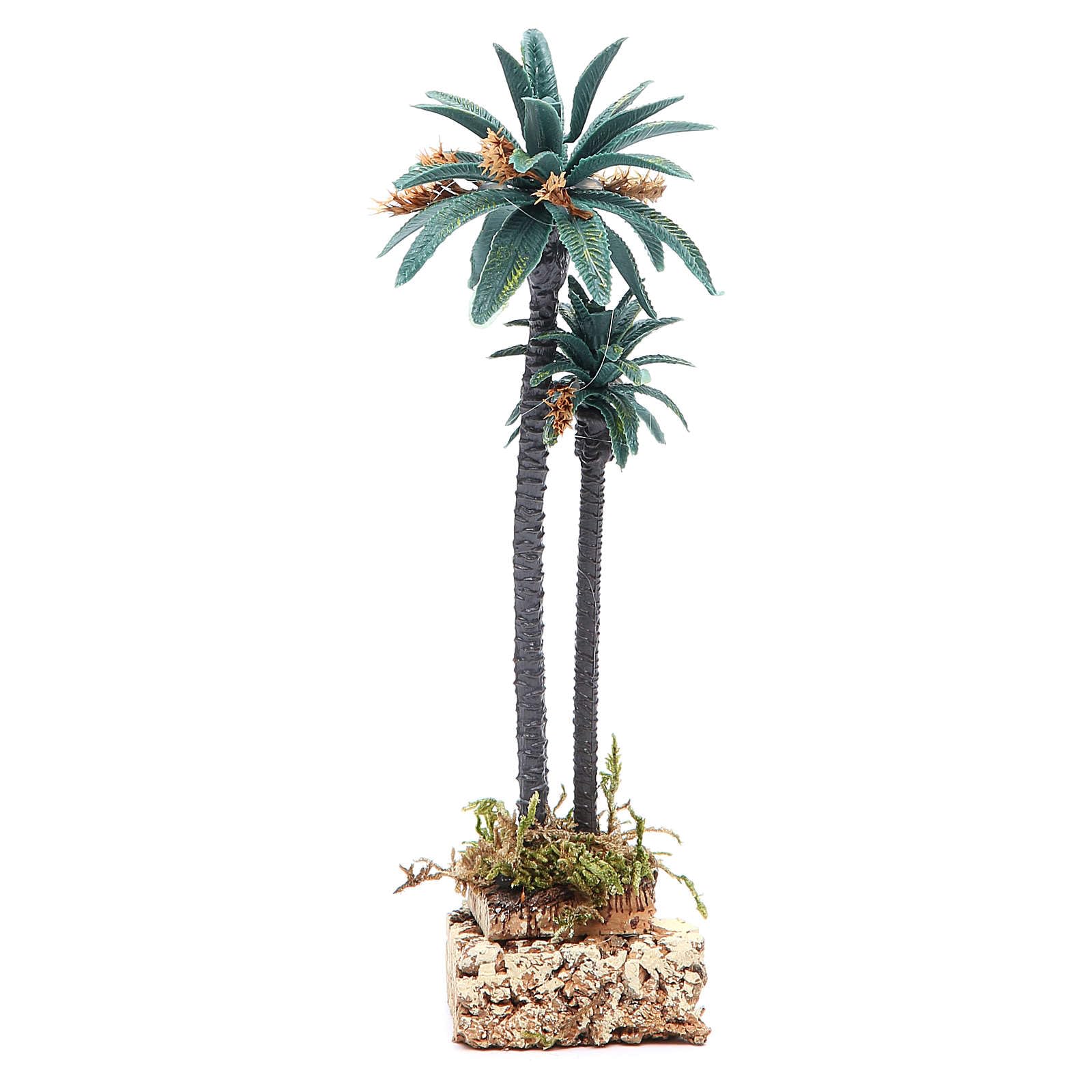Holyart Double Palm for Nativity Scene in PVC, 20cm
