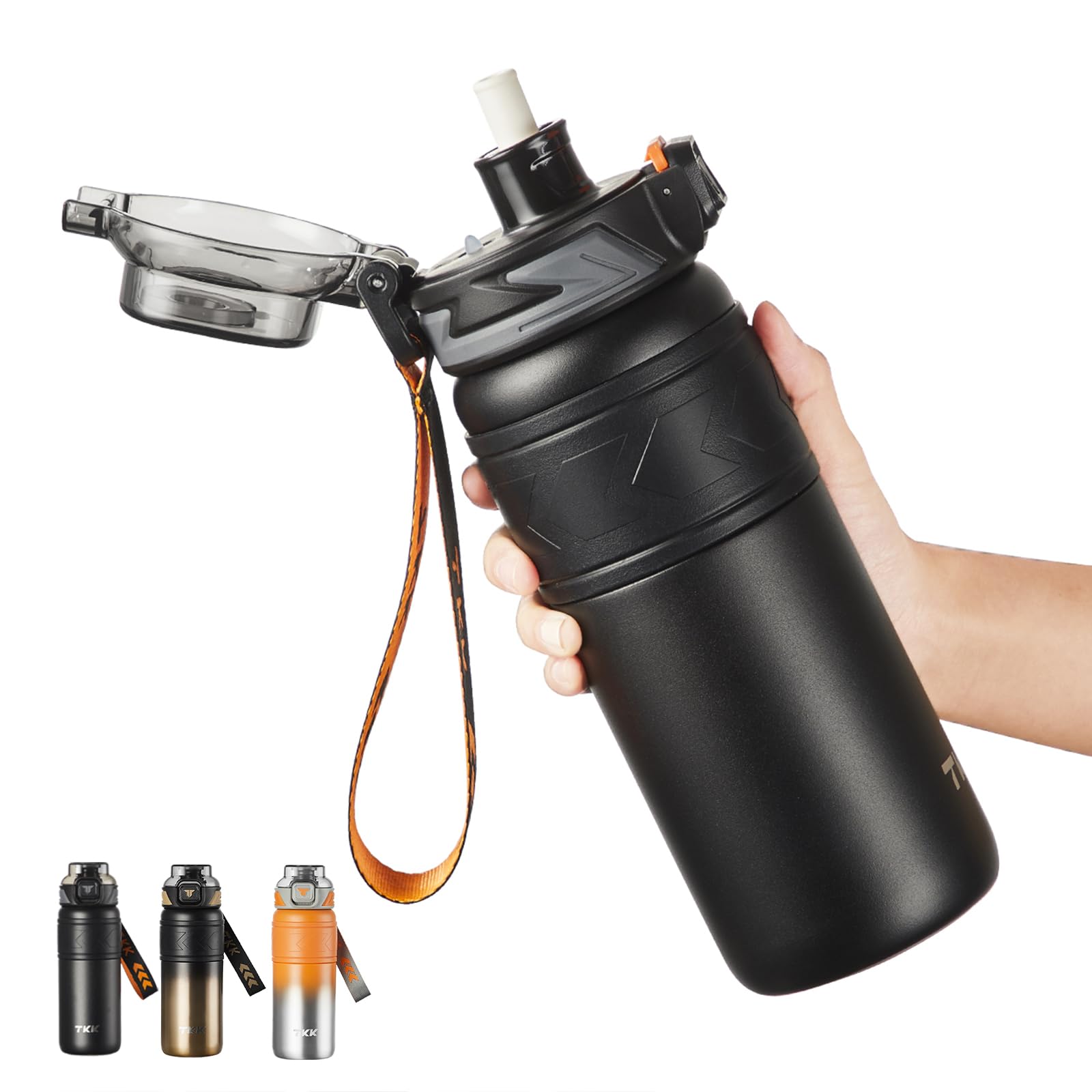 Amazon.com: TKK 24 oz Insulated Water Bottle with Straw