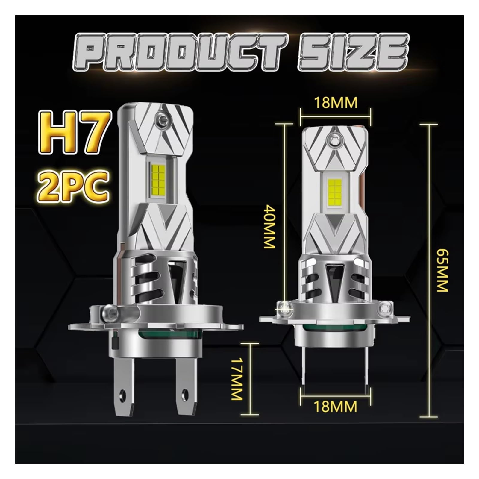 Fari Anteriori 12V 24V Faro Per Auto H7 LED Lampadine Per Fari CANBUS Senza Errori 1200000LM Super Luminoso Turbo Ventola Di Raffreddamento Design Wireless