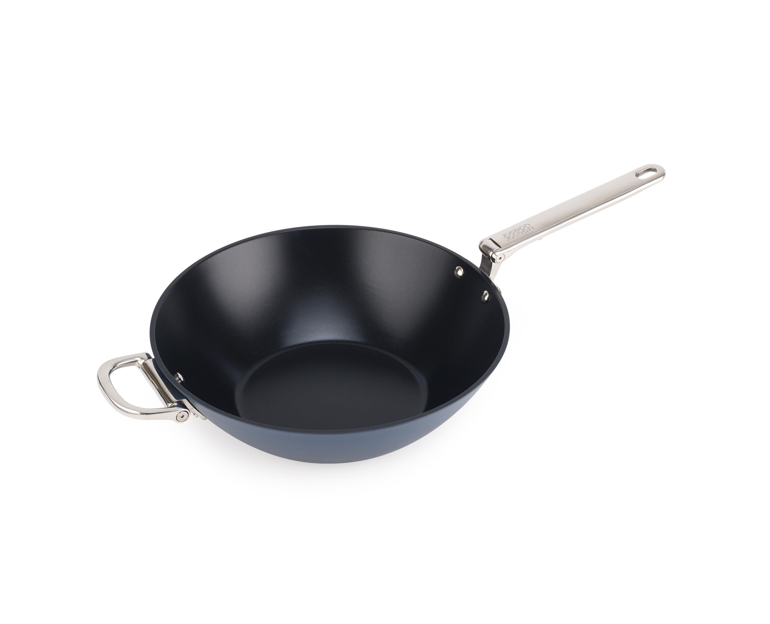 Joseph Joseph Space Wok 32cm con Tapa, Mango Plegable, Ahorro de Espacio, Inducción y Horno, Revestimiento Cerámico