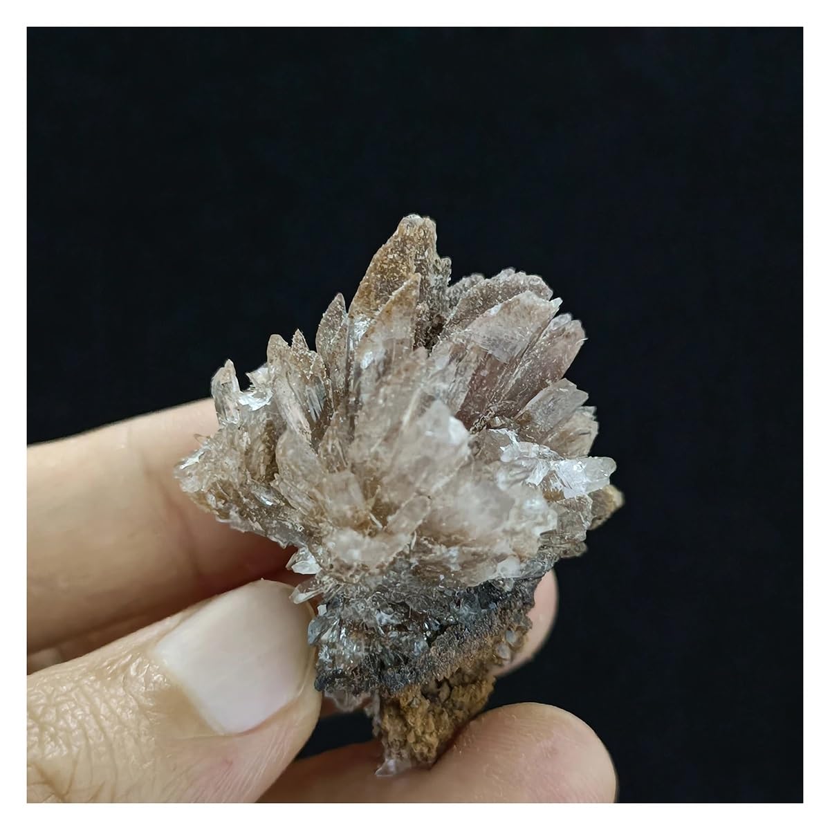Piedra de cristal cuarzo creedita, el regalo mineral con soporte de collar