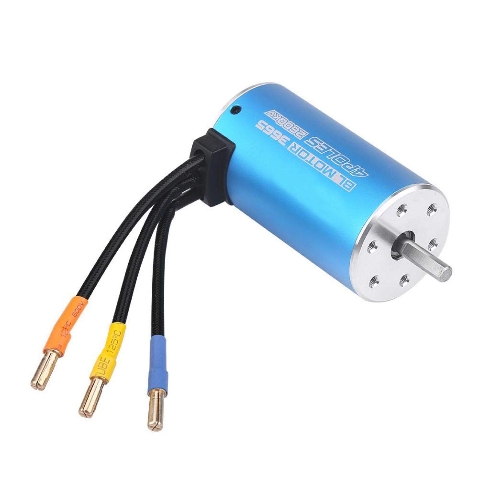 Dilwe Motor sin escobillas 2600KV, 4 RC Barco Motor sin escobillas Accesorios para Barcos y Coches de Control Remoto