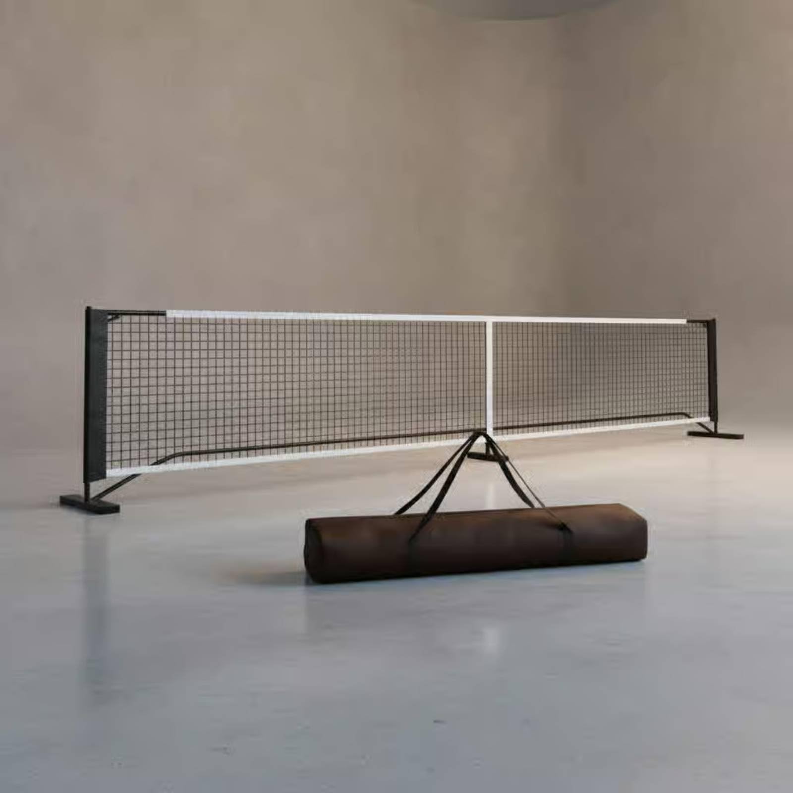 Qianly Rete da Pickleball Portatile Rete da Allenamento Rete Attrezzatura Sportiva con Telaio Smontabile Base Allargata in Poliestere Pe Metallo Adatta per Parchi Palestre Campi Comunitari