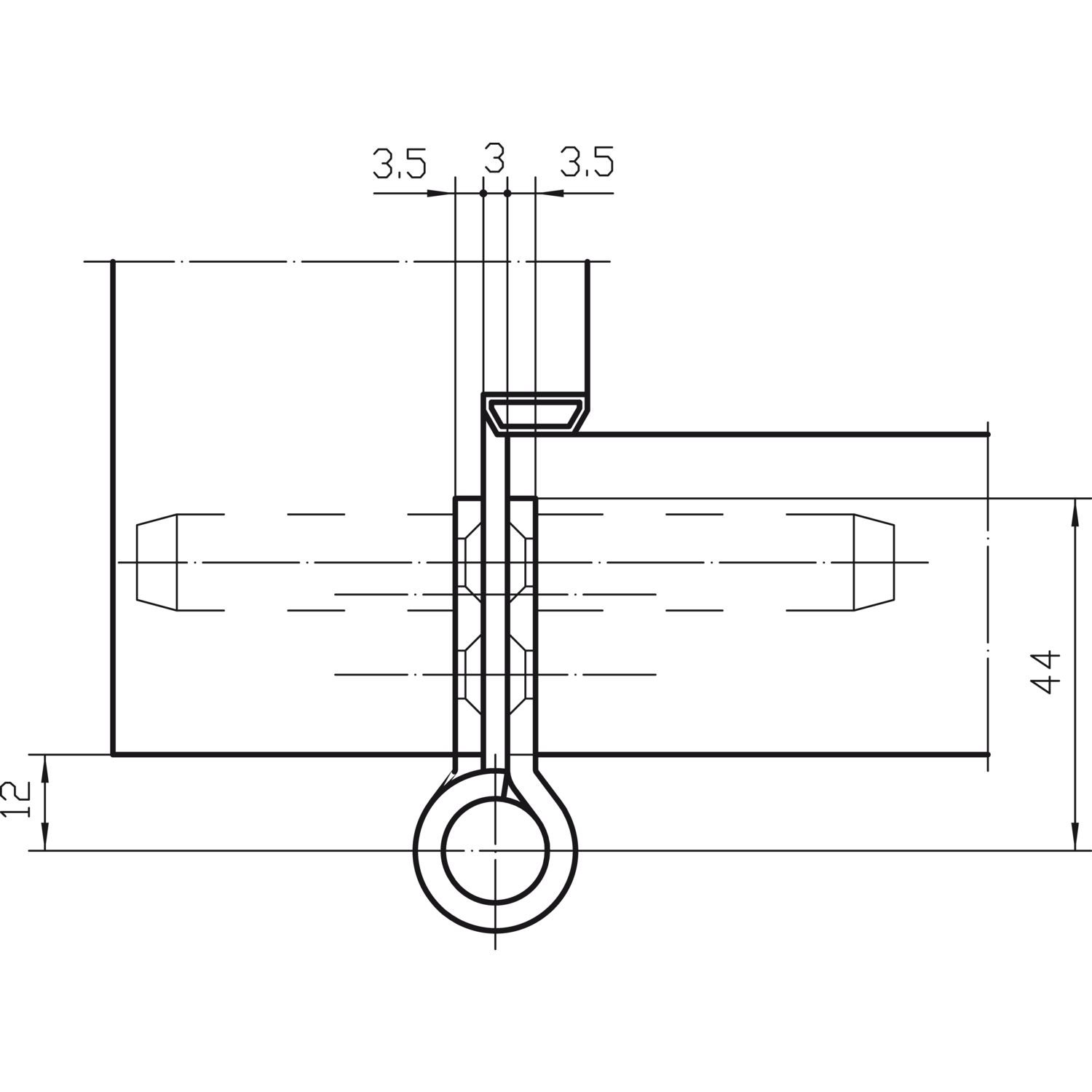 Simonswerk 5 040521 0 04002 Objektband VN 2929 für stumpf einschlagende Türen, Bandhöhe 120 mm, Edelstahl