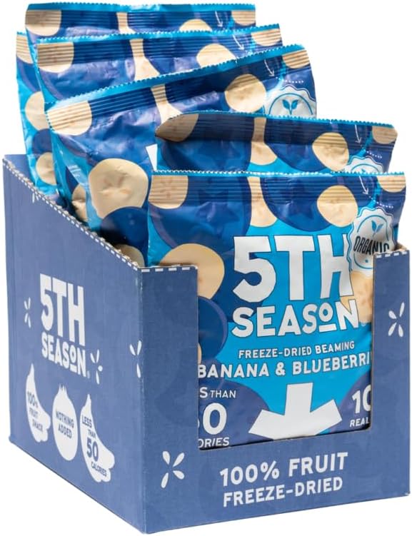 5TH SEASONFreeze Dried Organic Banana & Organic Blueberry Bites 14g (Pack of 6)