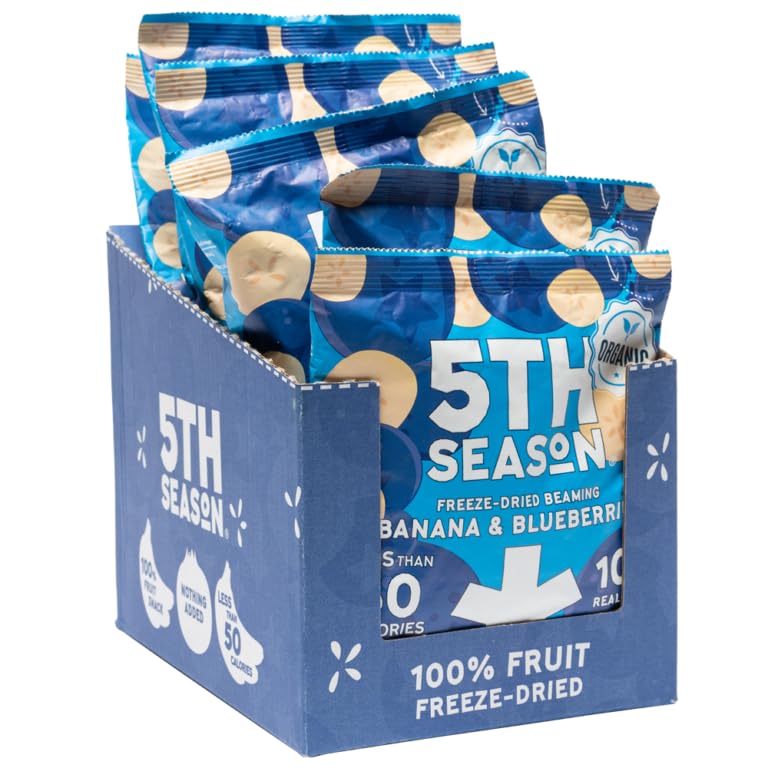 5TH SEASONFreeze Dried Organic Banana & Organic Blueberry Bites 14g (Pack of 6)