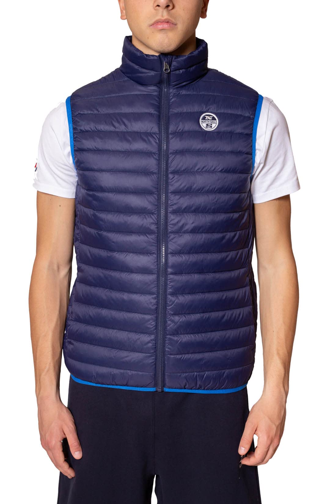 NORTH SAILS - Piumino Uomo Smanicato con Profili Logo