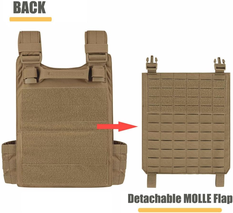 PETAC GEAR Laser-Cutting Vest for Men Cosplay — Quick Release Modular Lightweight MOLLE Weighted Training Vests. - Image 3