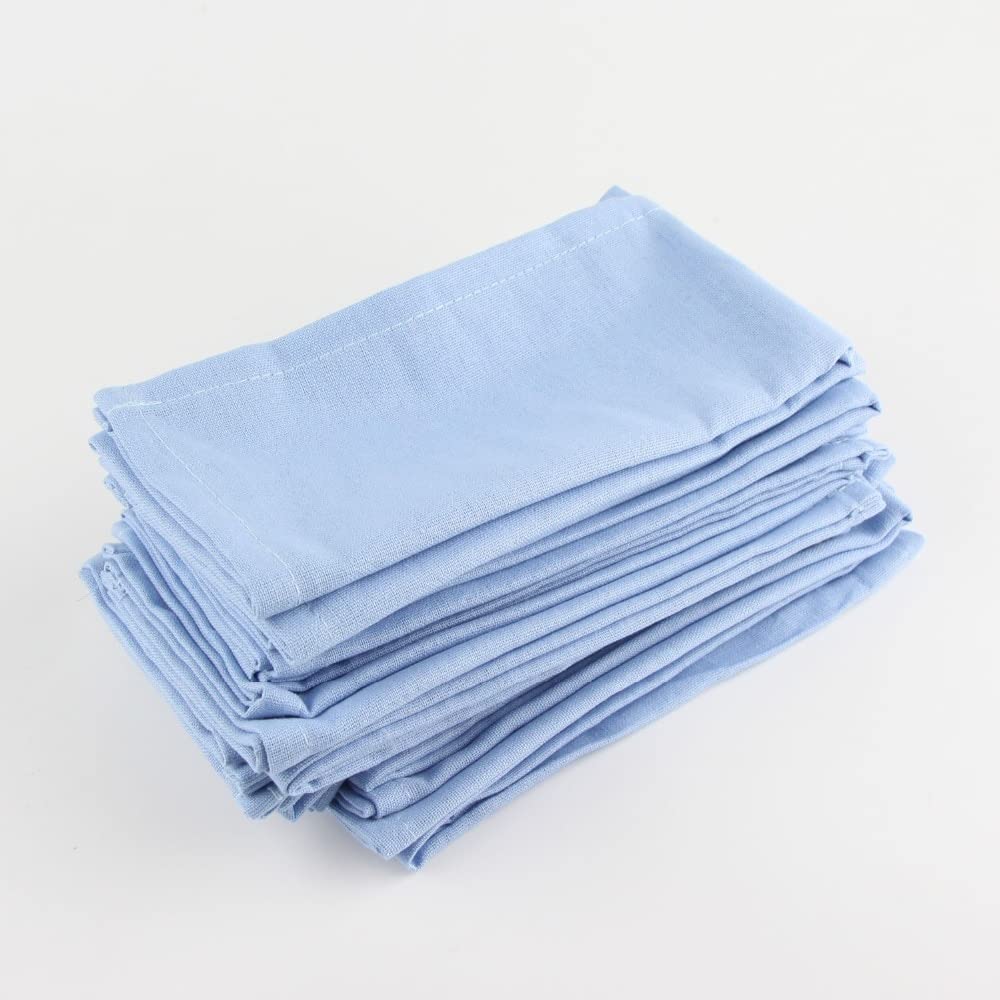 Serviettes de Lin Lavable, Serviettes en Polyester et Coton, Lot de 12, 40 x 40 cm, Multicolores(12-cj006-4040red)