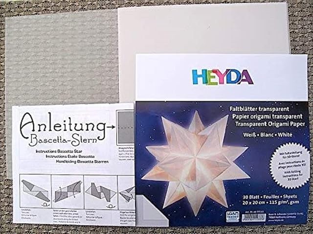 Heyda 204875565 Heyda 204875565 papier harmonijkowy przezroczysty 20 x 20 cm, kolor: biały Kolor: biały