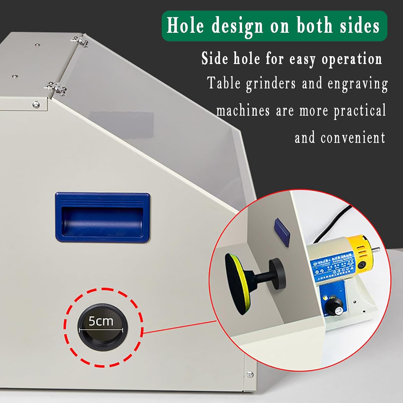 Boîte De Meulage Dentaire, Boîte De Gravure Anti-poussière Avec Éclairage LED Et Fenêtre Transparente, Ventilateur Puissant 2800R/MIN, Utilisée Pour Le Meulage/gravure/polissage/perçage/découpe