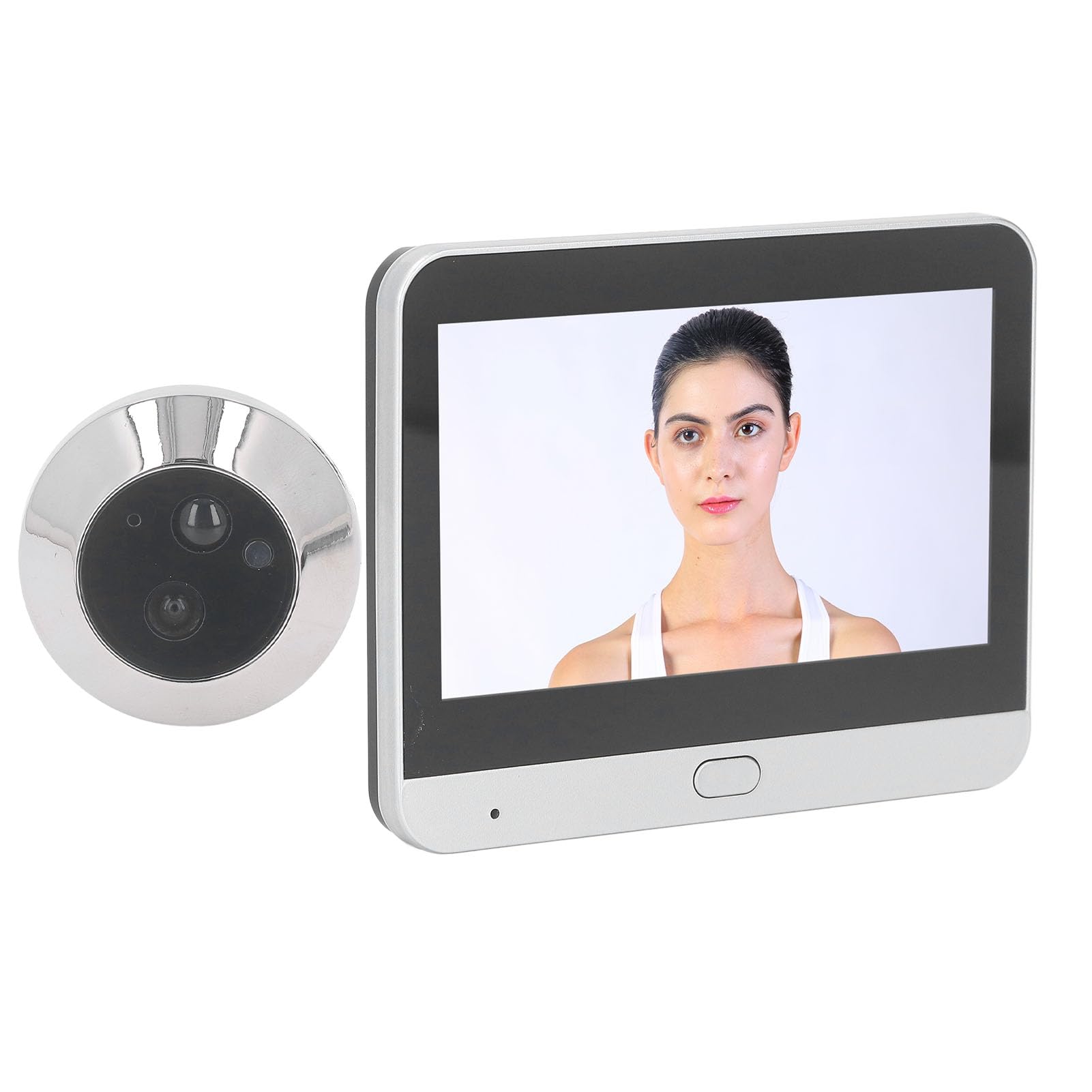 Gonetre Drahtlose Gucklochkamera mit 1080p HD und 120° Weitwinkel | PIR-Bewegungserkennung, Integrierter 5000-mAh-, 4,3-Zoll-IPS-LCD-Monitor, Unterstützt Türstärken von 35–120 Mm
