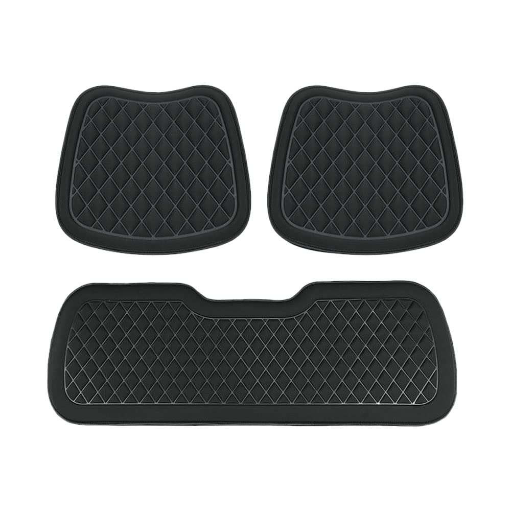 Gujuja 3D Decompression Car Seat Cushion Breathable and Comfortable Driver Seat Cushion Non-Slip Car Seat Pads for Car,Truck,SUV,Truck,Etc (Three-piece set, Black)