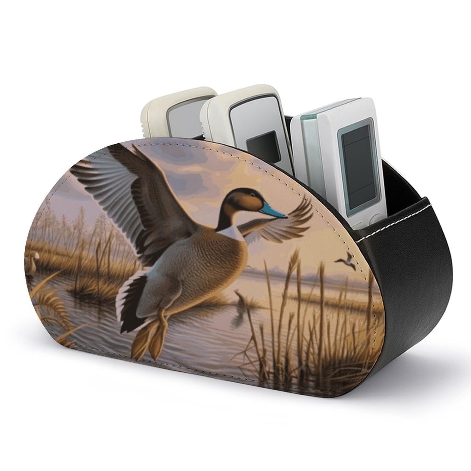 Btcowzrv Style Hunting Flying Wild Ducks Remote Control Holder With 5 Compartments