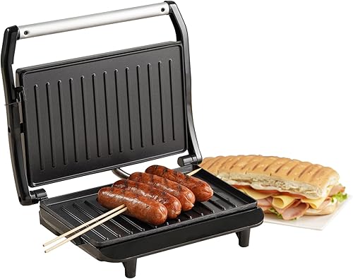 Universal Mini prensa Panini de 850 W, sándwich de desayuno, mini parrilla, rejillas antiadherentes de 9 x 6 pulgadas Se adapta a alimentos de