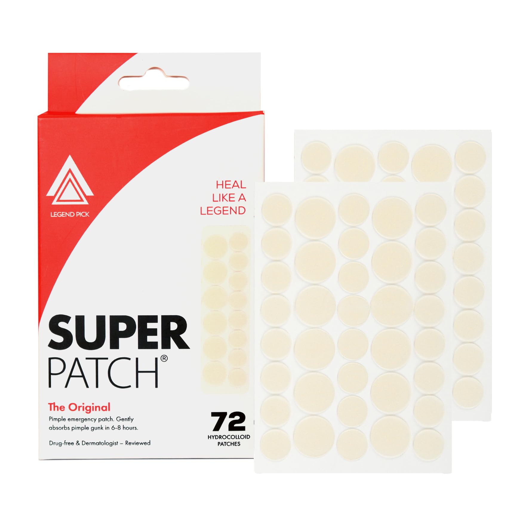 Super Patch Original-The Premier Hydrocolloid Acne Pimple Patch for diminishing Zits Whiteheads Instantly Overnight Healing of face and