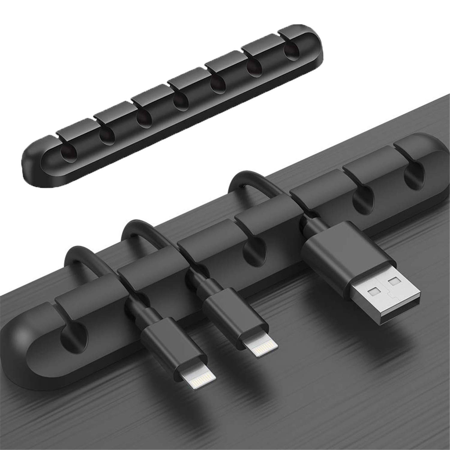 Zaciski kablowe Organizer do zarządzania kablami, haczyki samoprzylepne, uchwyt na kable zasilające i kable do akcesoriów do ładowania, kabli myszy, PC, biura i domu (7)