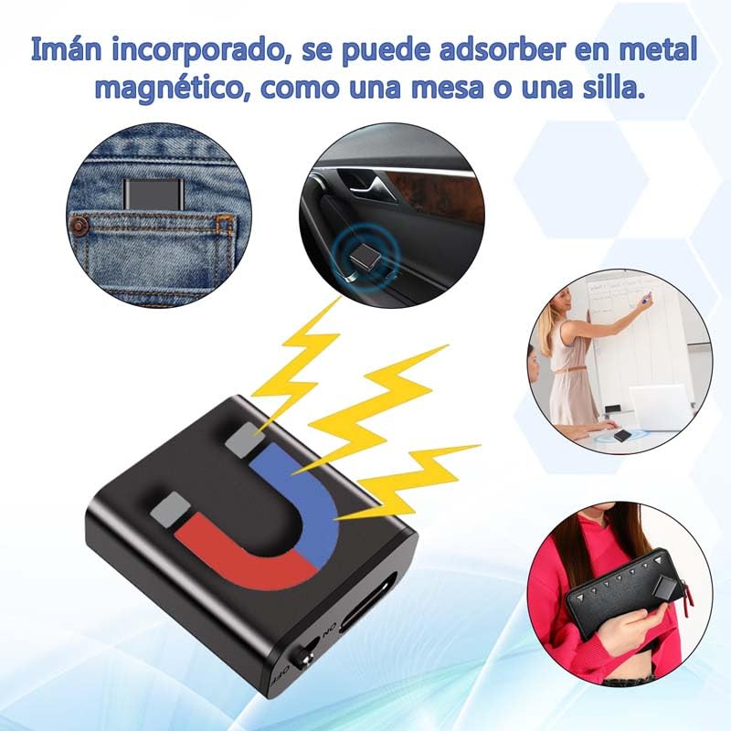 Mini grabadora magnética activada por Voz, Dispositivos de micrograbación, grabadora de Sonido pequeña Digital, grabadora de Audio STTWUNAKE