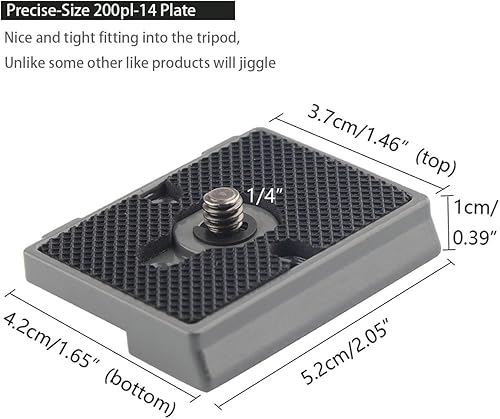 Miniatura 4 de 200PL-14 Placa de liberación rápida para Manfrotto 804RC2 Rapid Connect, 323 RC2, 488RC2, 484RC2, 498/496/494RC2, 2498RC, 2486RC, 468MGRC2 (2