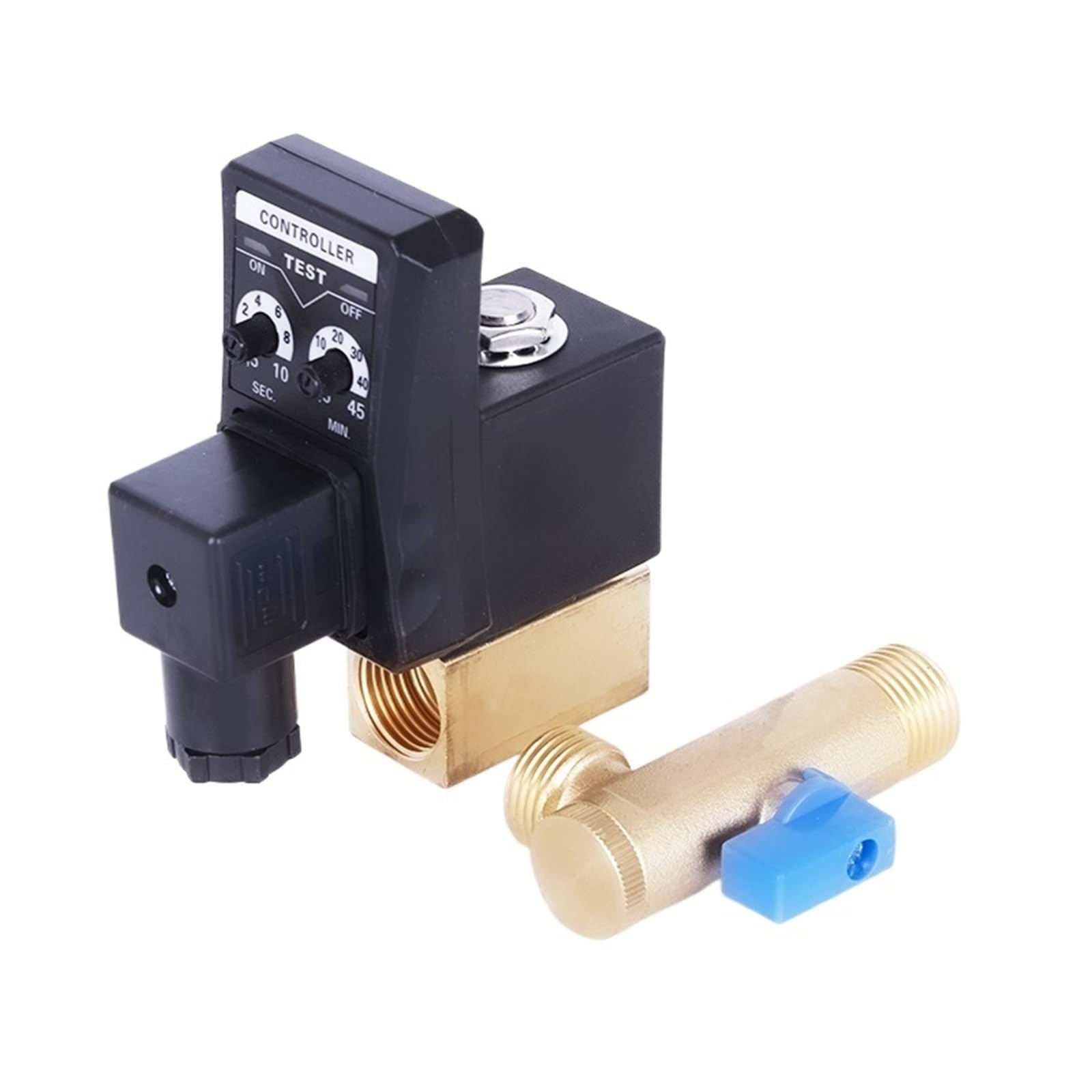 DLTBYWAQZ 1/2" DN15 Auto Pneumatic Valve Drain Air Compressor Time Delay Switch Electromagnetic Magnetic Controller(OPT Timer)