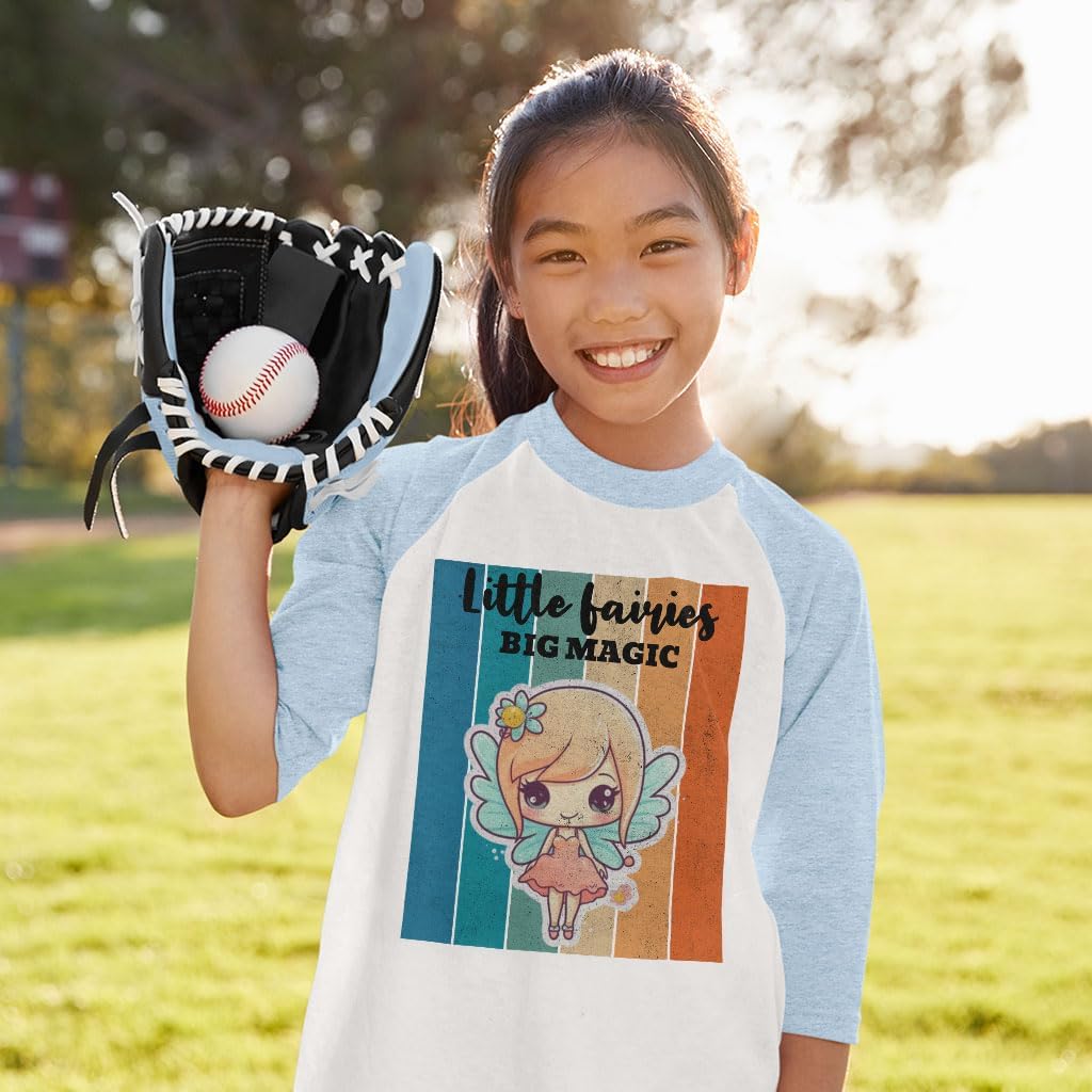 Fairy Kids' Baseball T-Shirt - Magic 3/4 Sleeve T-Shirt - Cartoon Baseball Tee