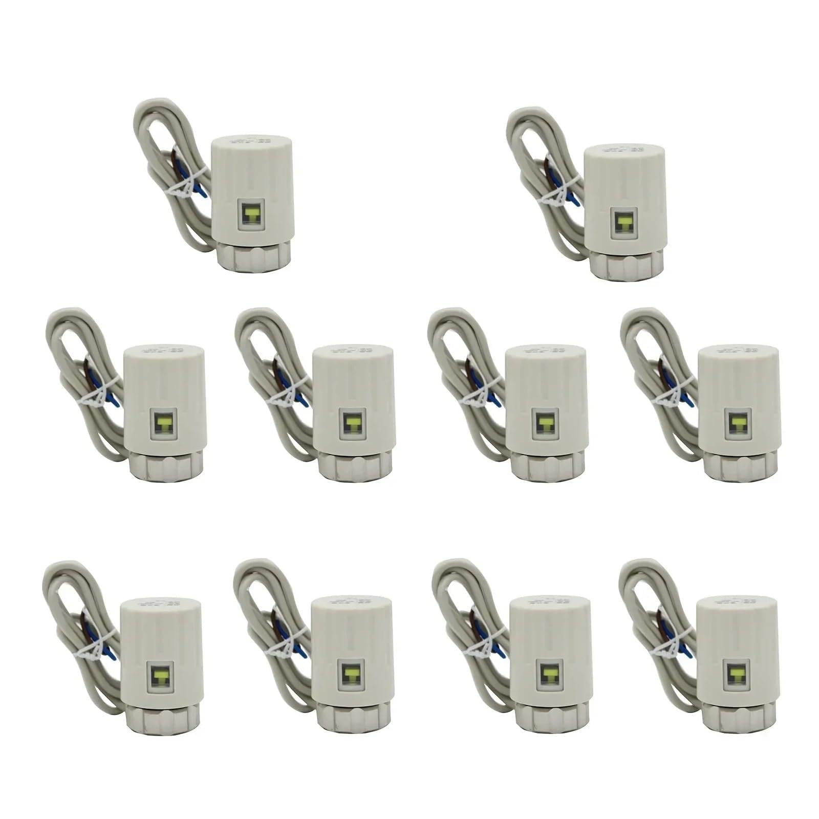 Actionneur A10 230V NO pour chauffage au sol M30x1.5, lot de 10 têtes